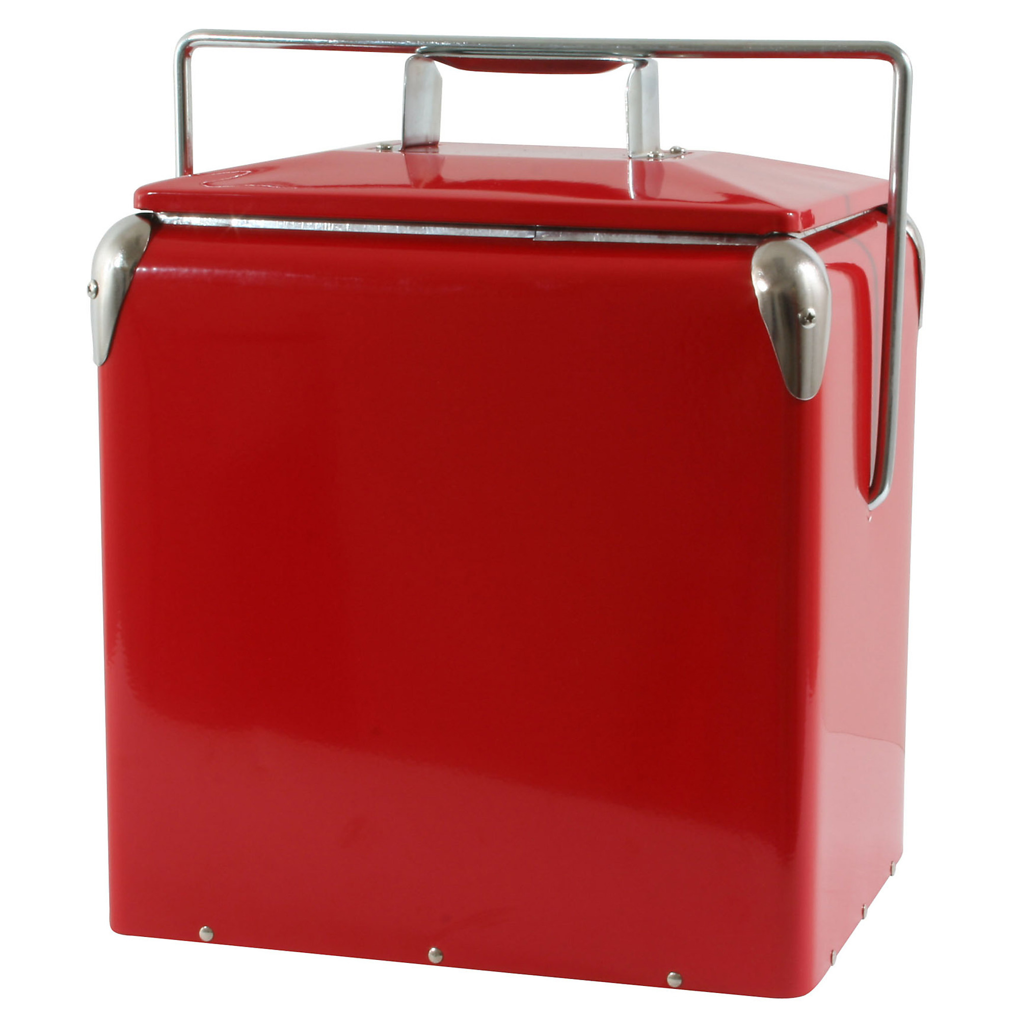 AMERIHOME, Retro Style Picnic Cooler - Red, Capacity 3 Gal, Model# BT07536